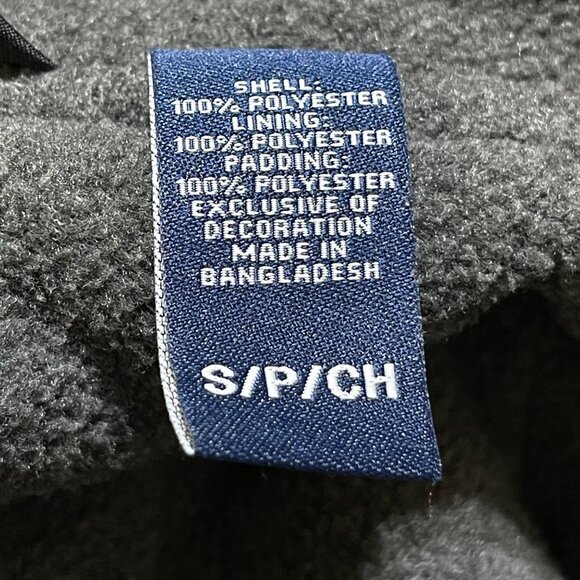 Chaps Men's Vest VTG Black Fleece Lined Size S Small Full Zip - Picture 4 of 6